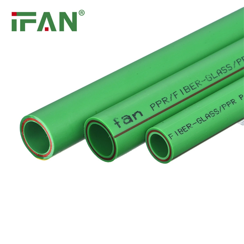 Ifan High Pressure PPR Pipe Green Color Plastic Glass Fiber Pipe