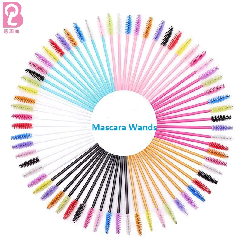 Beiqili Wholesale Eyelash Extension Mascara Spoolie Cleaning Brush Disposable Eyelash Wands with Tubes Eyebrow Eyelash Extension Comb