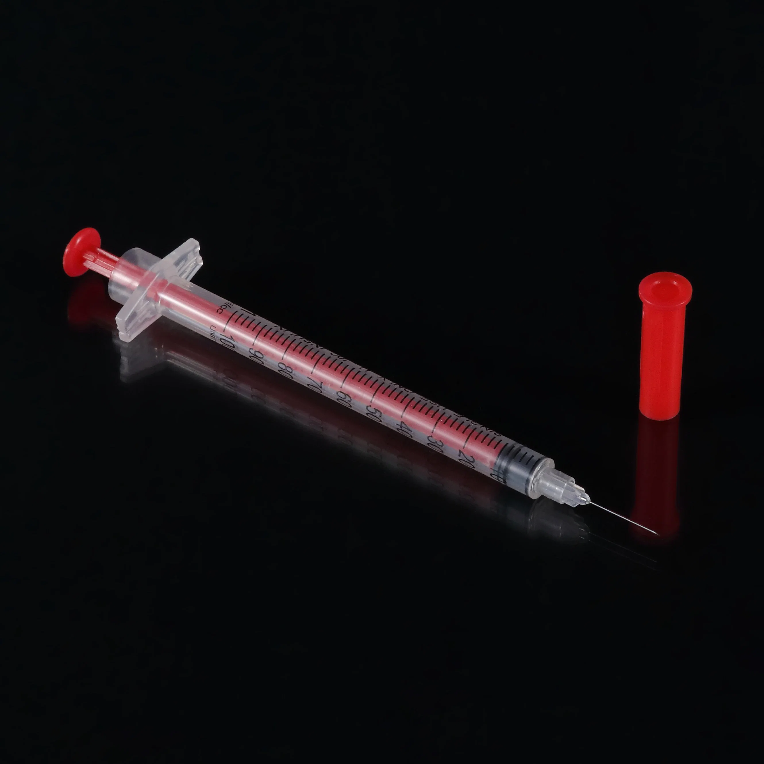 China Wholesale/Supplier 0.5ml, 1ml Disposable Medical Products Insulin Syringe with Fixed Needle or Detached Needle