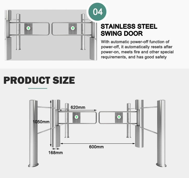 Inteligente Mechanismswing bidireccional de la puerta de la barrera de entrada y salida para el mercado