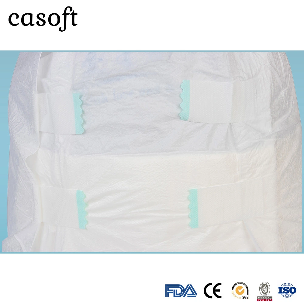 Absorbent Polymer Incontinence Adults Diapers with PP Tape for Disposable