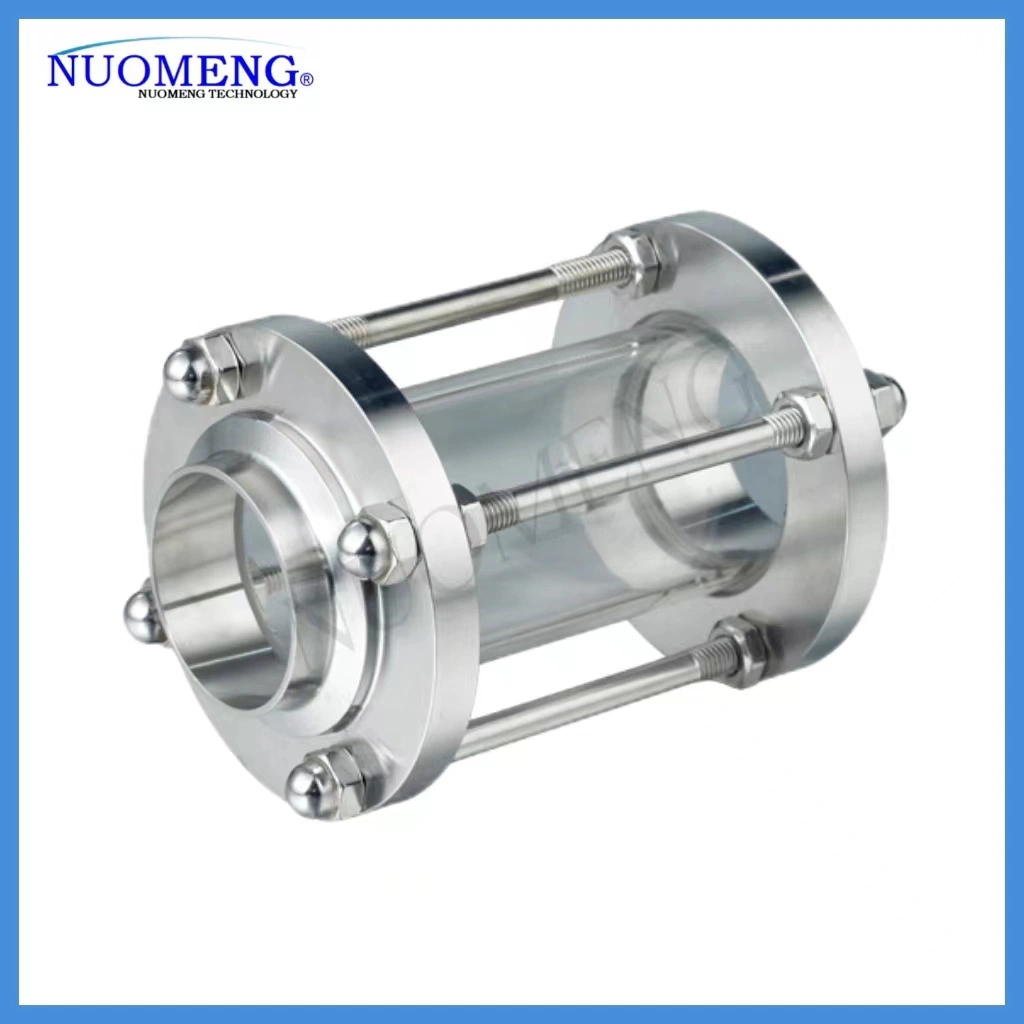Sanitary Inline Straight Weld Sight Glass with Protective Cover