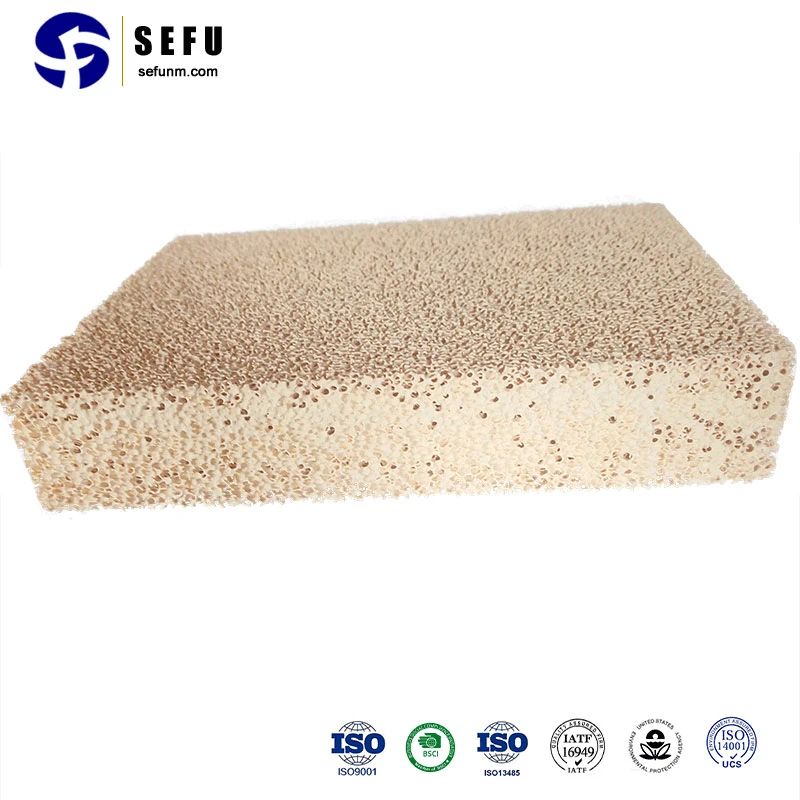 Sefu China Ceramic Plate Factory for Molten Steel Filtration Zirconia Ceramic Foam Filter Filter