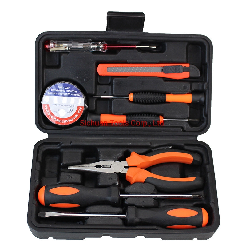 9PCS Sets of Hardware Hand Tools Auto Repair Toolbox for Household Repair
