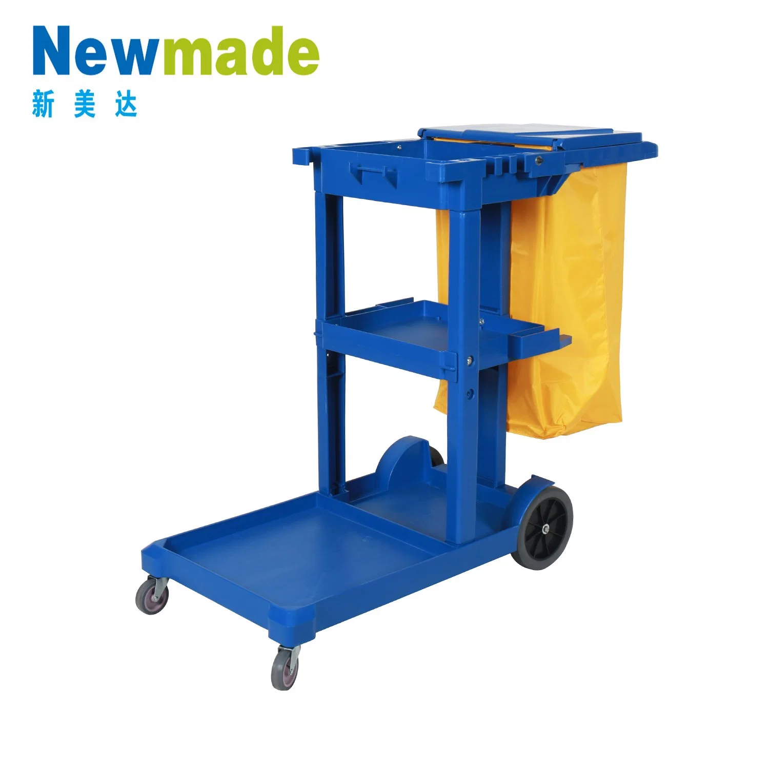 Multifunction Plastic Janitor Cart Hotel Hospital Cleaning Cart Housekeeping Cleaning Service Trolley Cart