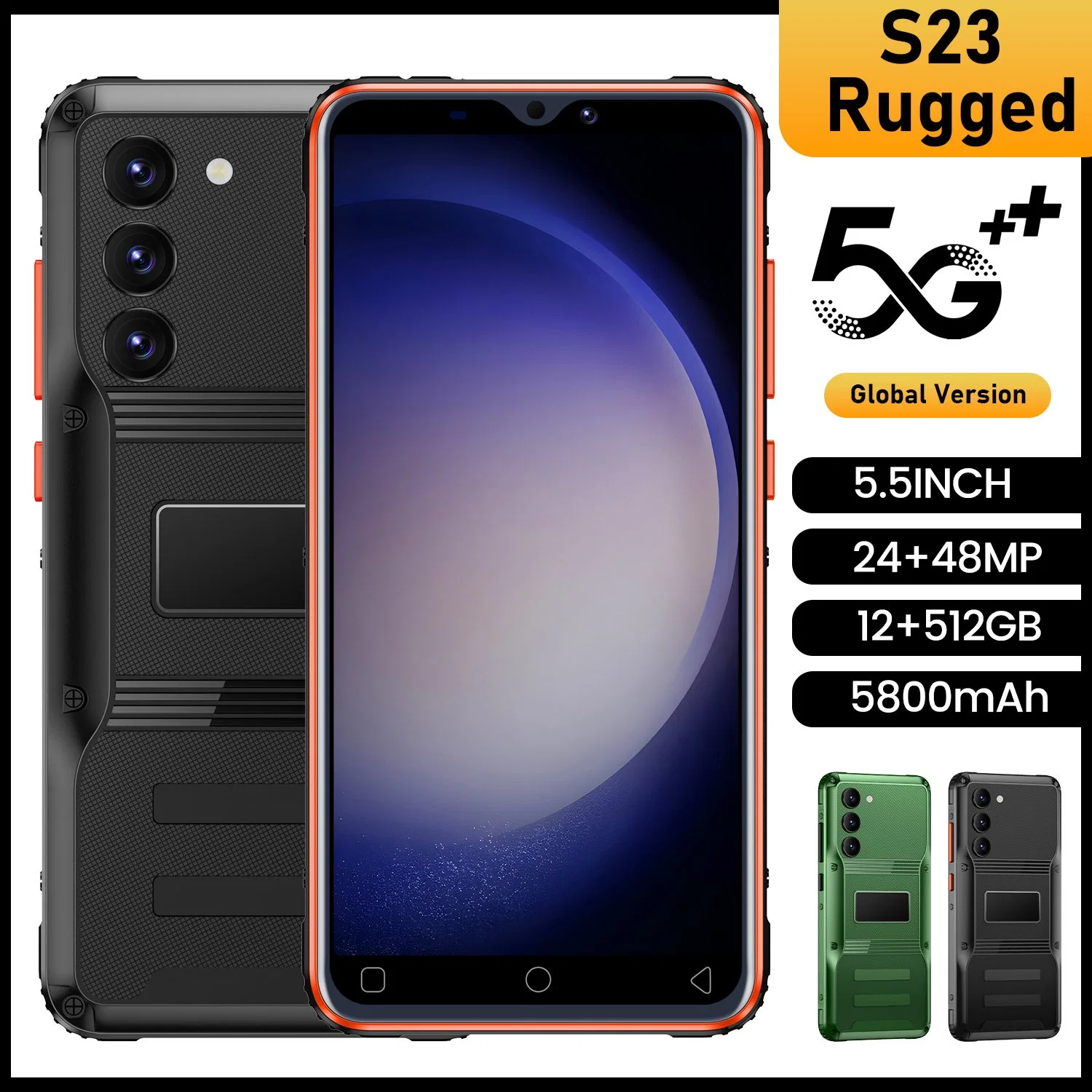 Factory Direct OEM / ODM Ready auf Lager Viqee S23 Rugged Android Mobiltelefon