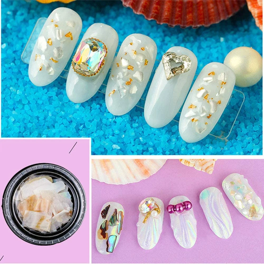 Textura Abalone mariscos sea Shell Nail Art aplastado Shell Seashell Piedra