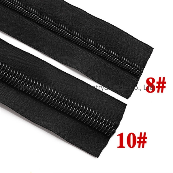 High Quality Hot Sale No. 8/10 Nylon Zipper with Auto Lock for Bags/Tent/Home Textile