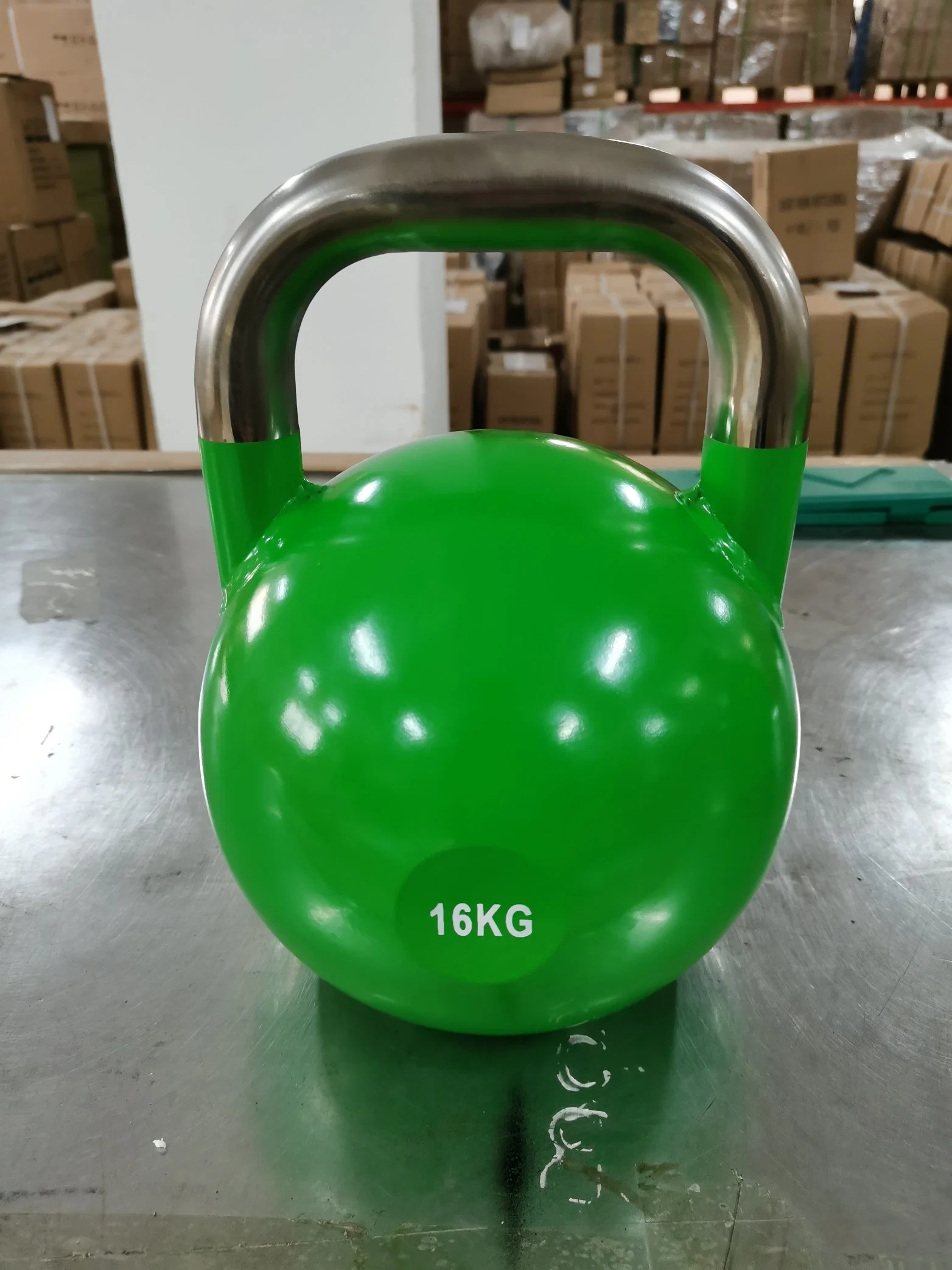 Home Gimnasio Fitness competencia Kettle Bell Logo personalizado fundición Hierro Kettlebell Set con Grip