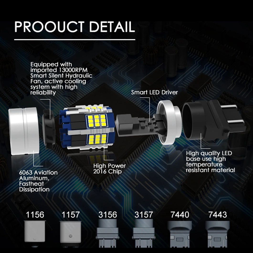 Gview GSC-C 12-18V 27W 1156/1157/3156/3157/7440/7443/BA15S/P21W/1156 bombilla LED de la luz del coche Color luz antiniebla