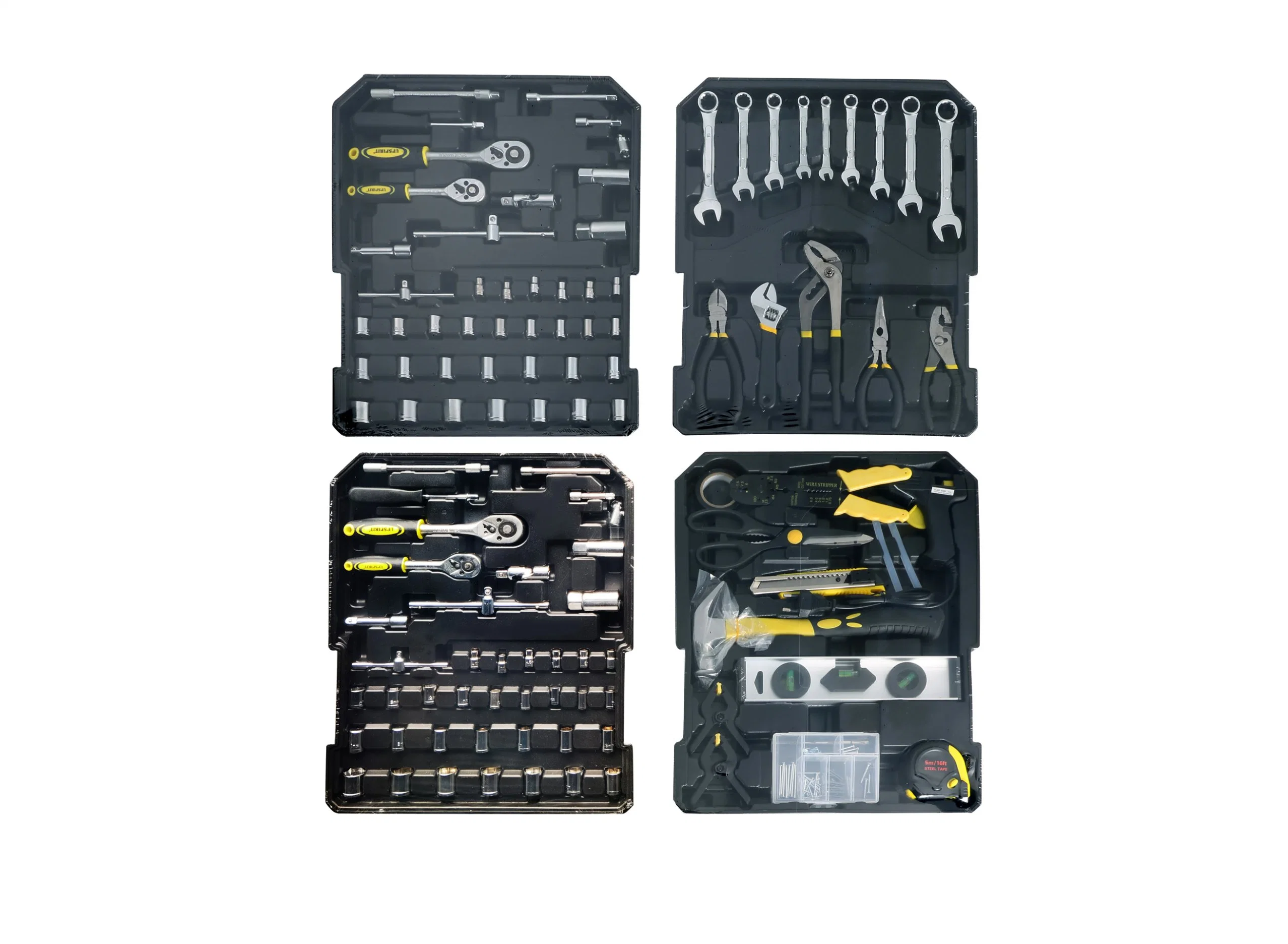 186pcs combinaison boîtier en aluminium de réparation des ménages Jeu d'outils à main