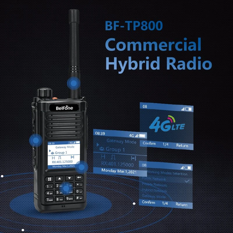 5W Dmr Poc Radio Portable à Double Mode pour les Communications d'Urgence