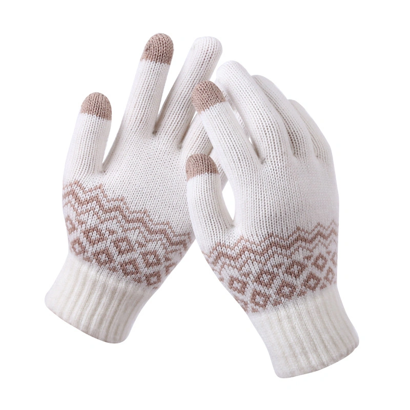 Usine Wholesale femmes hiver chaud gants tricotés écran tactile gants