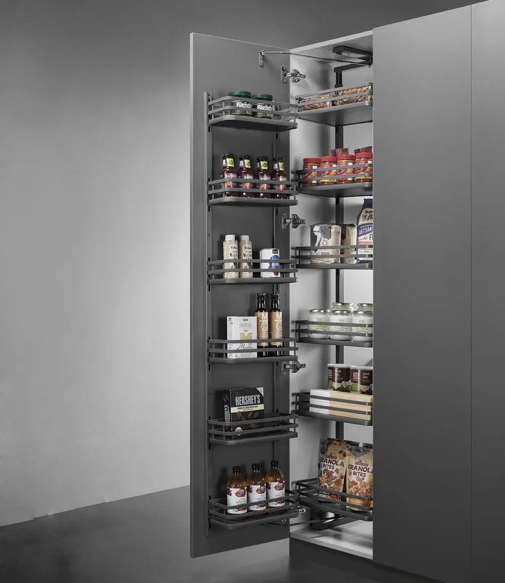 Küchenschrank Hardware Zubehör Schrank herausziehen Storage Rack Stahl Tandem 6 Tier Pantry Korb