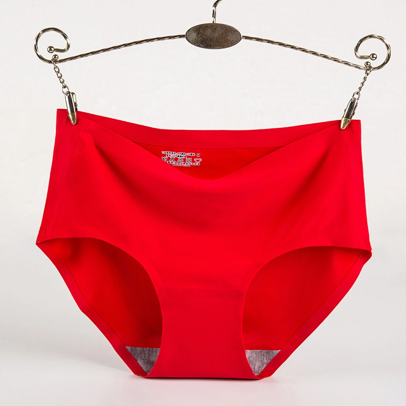 Women's Ice Silk Seamless Underwear One Piece Underwear Breathable MID-Waist Sexy Women's Underwear Briefs