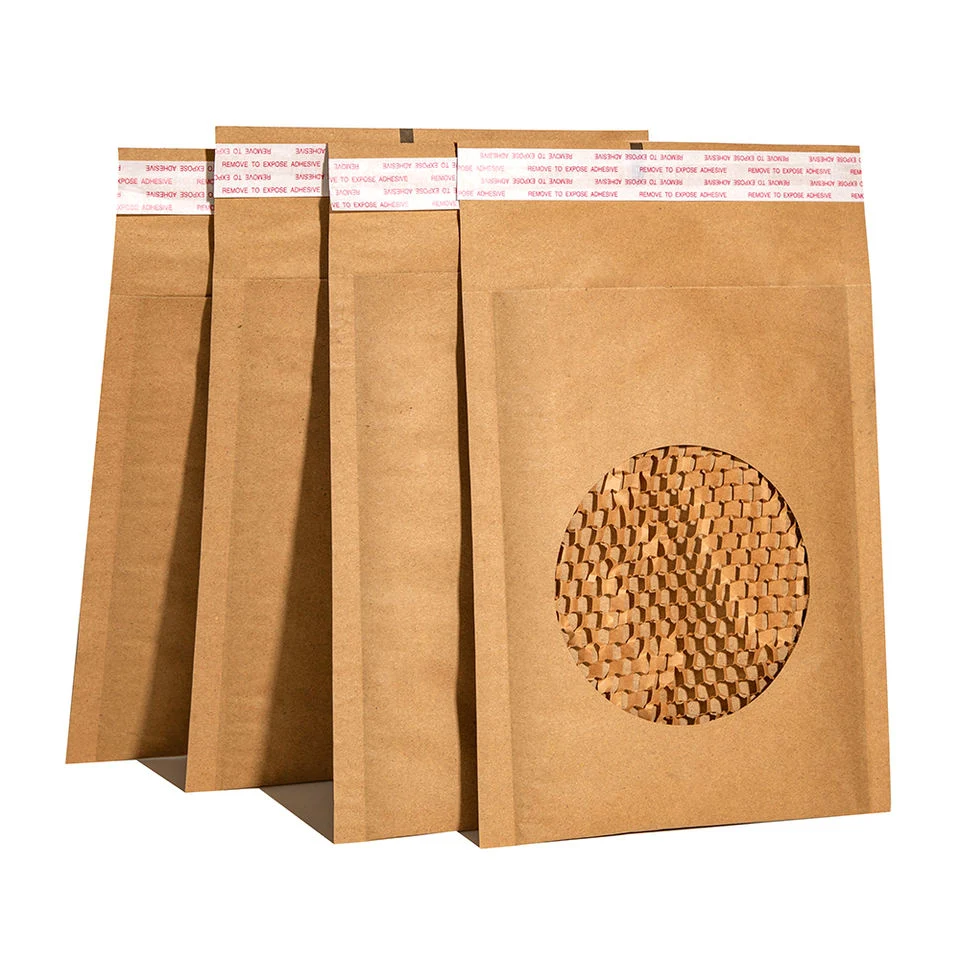 Eco Honeycomb Padded Paper Cushion Wrap Mailer Envelop Packaging Bag Express Envelope Carrier Bag