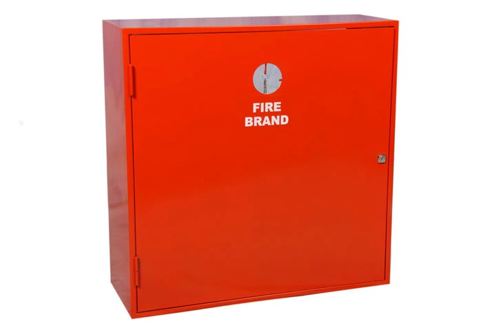 Armoire de rangement pour tuyau d'incendie en fer