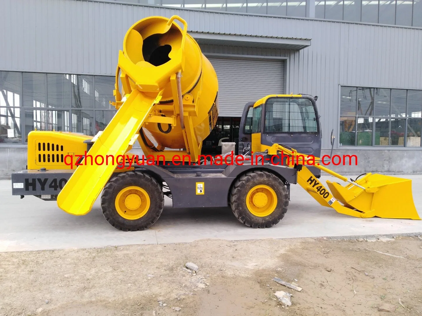 Mobile Portable Self Loading Mini Concrete Truck Mixer Hy400