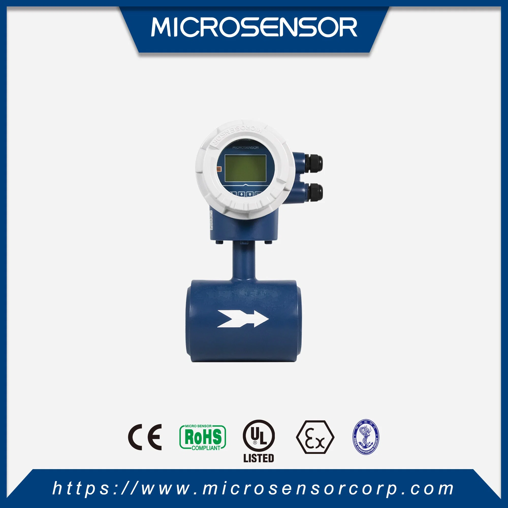 Microsensor Flowmeter Accurate High Stability Flow Measurement Water Treatment Electromagnetic Flow Meter MFE600E