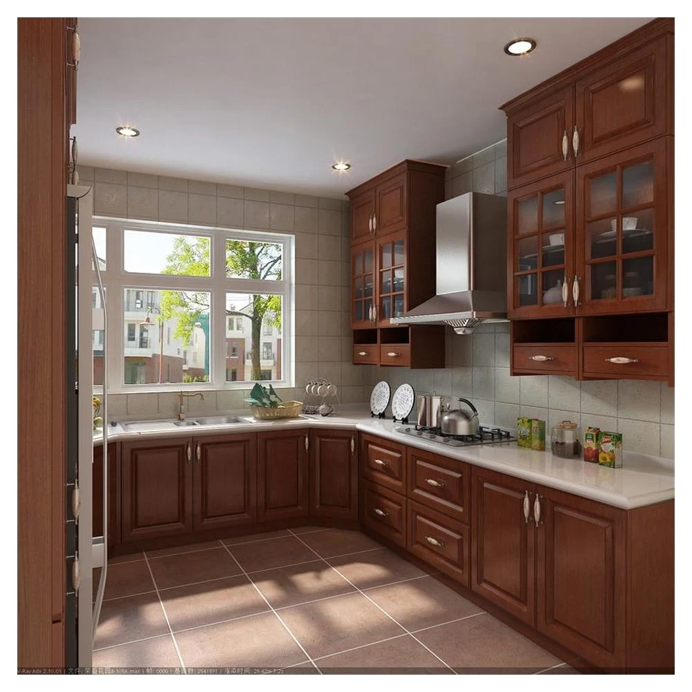 Foshan Factory Seller Decorative High End Customized Oak Solid Wood Kitchen Cabinet for Sale