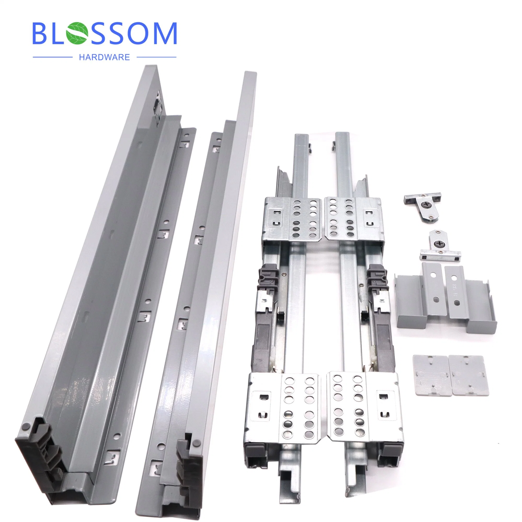 Concealed Drawer Slide Channels Double Wall Soft Closing Metal Tandem Box for Drawer Accessories Bulk Price