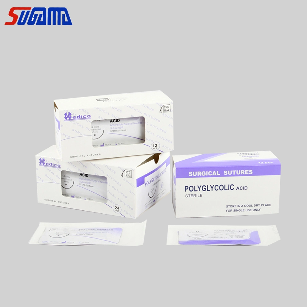 Different Suture Type Absorbable Surgical Sutures Silk Needle Product Line