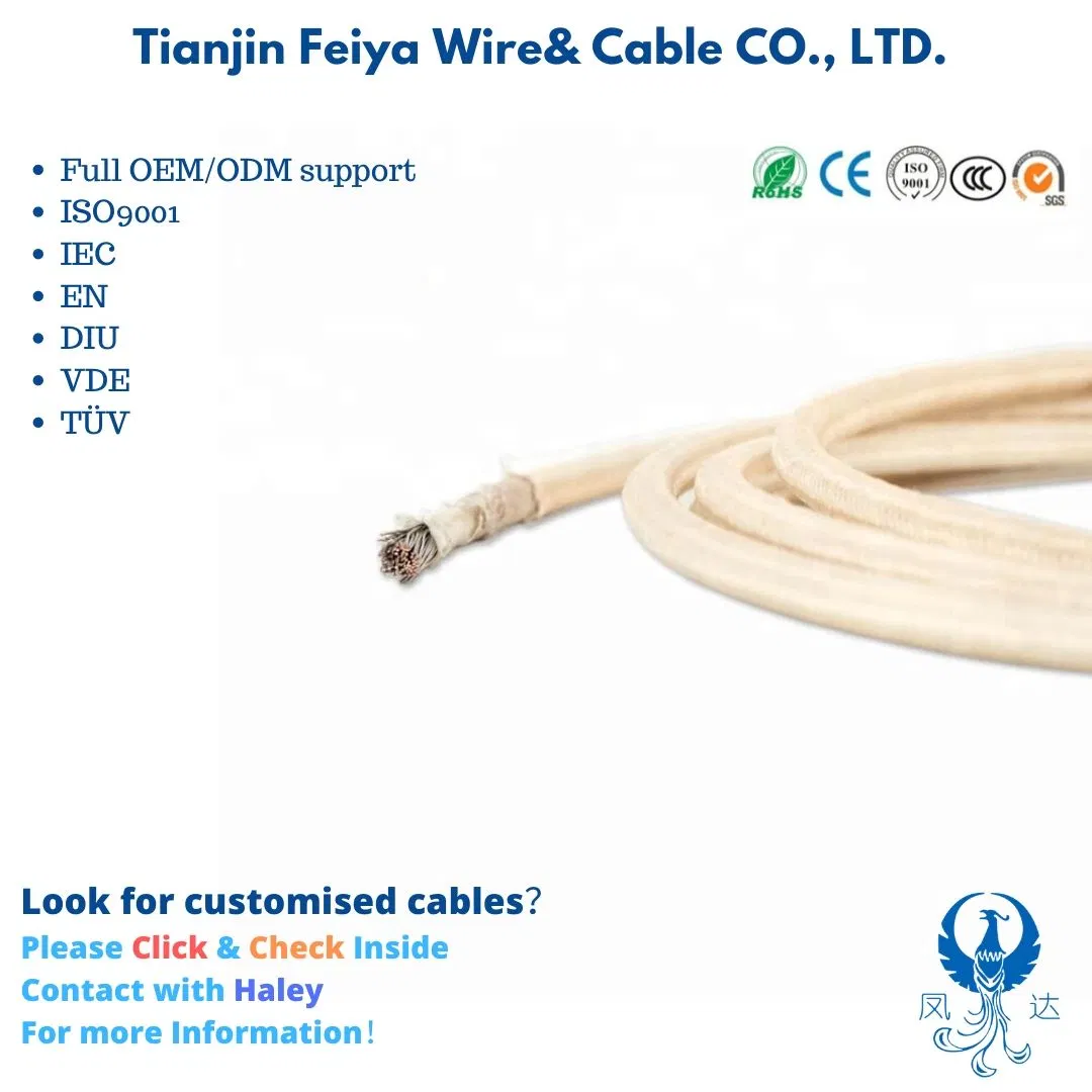 Cabo de aquecimento Nyy Cabo de borracha impermeável fita Mica de níquel UL5128 Cabo coaxial elétrico de controlo de alumínio de alta temperatura 450c