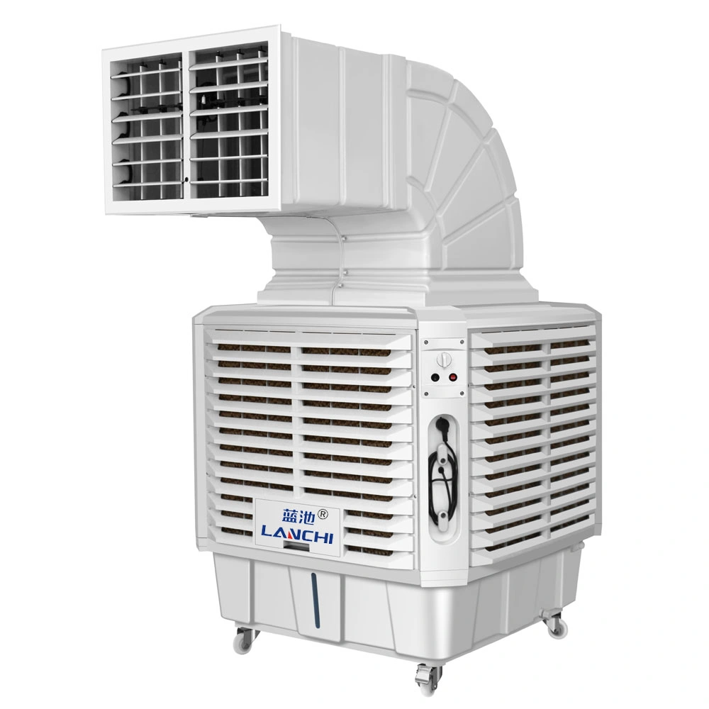 Novo radiador de ar portátil com refrigeração por evaporação 1.1kw 18000CMH de material PP