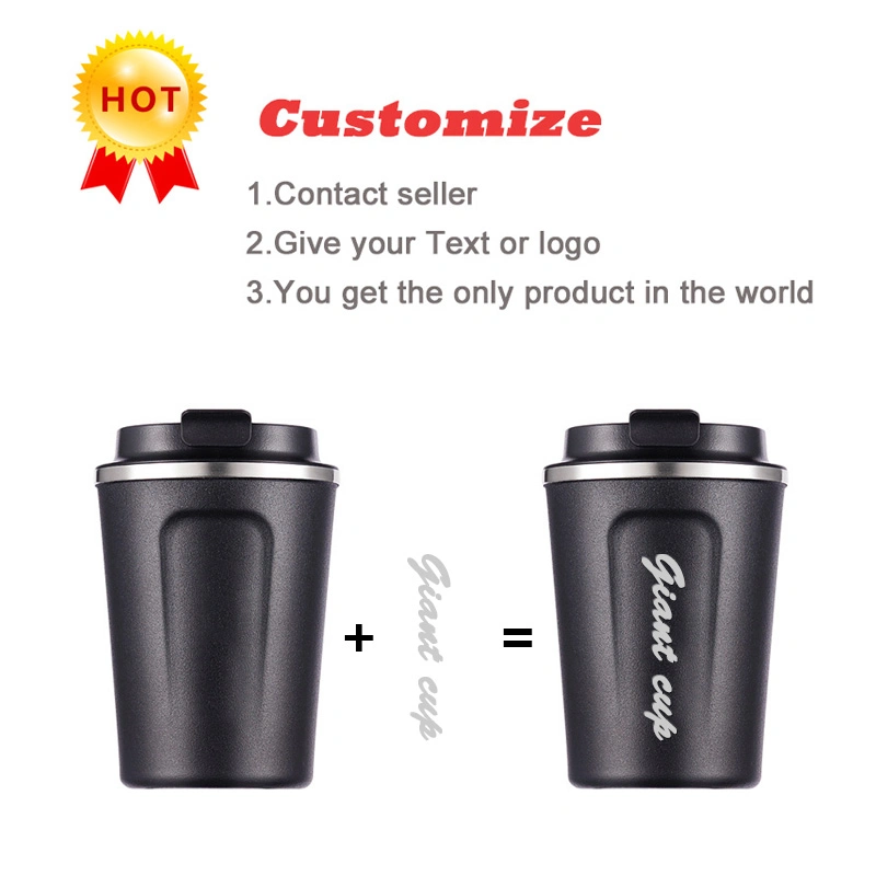 Double Stainless Steel Coffee Mug Thickened Big Car Thermos Mug Travel Cup