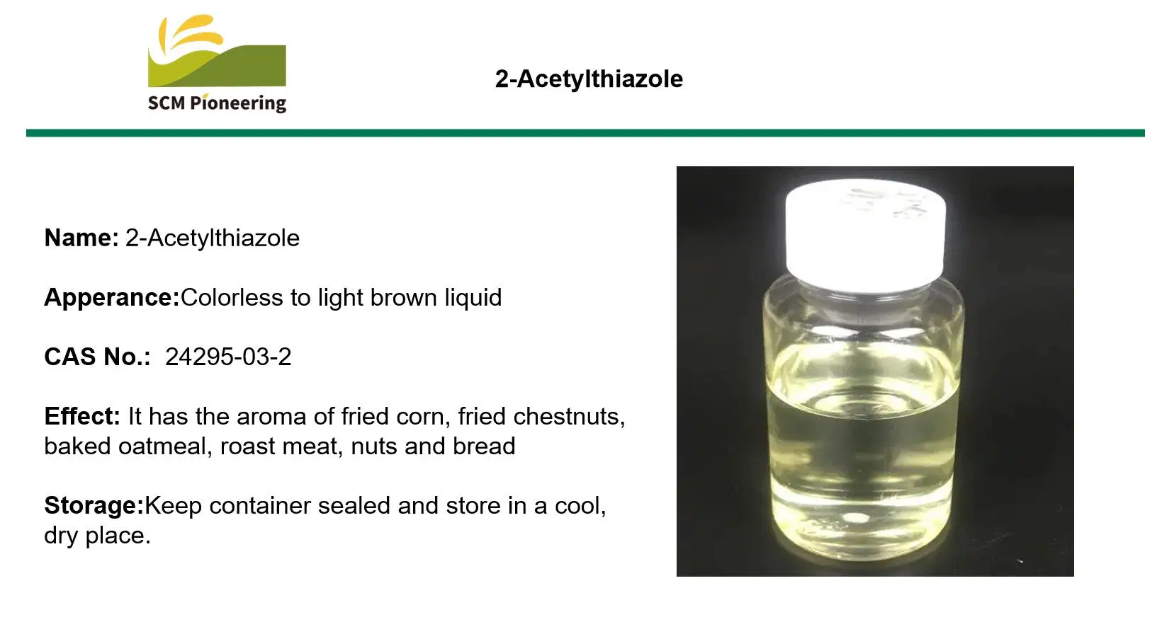 Food Synthetic Flavor Additives 2-Acetylthiazole / 2-Acetyl Thiazole CAS 24295-03-2