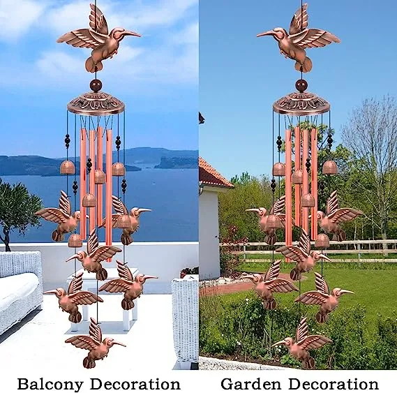 Hummingbird Wind Chimes, jardin, maison, balcons, Chambre, Patio, intérieur, décoration extérieure, cadeau