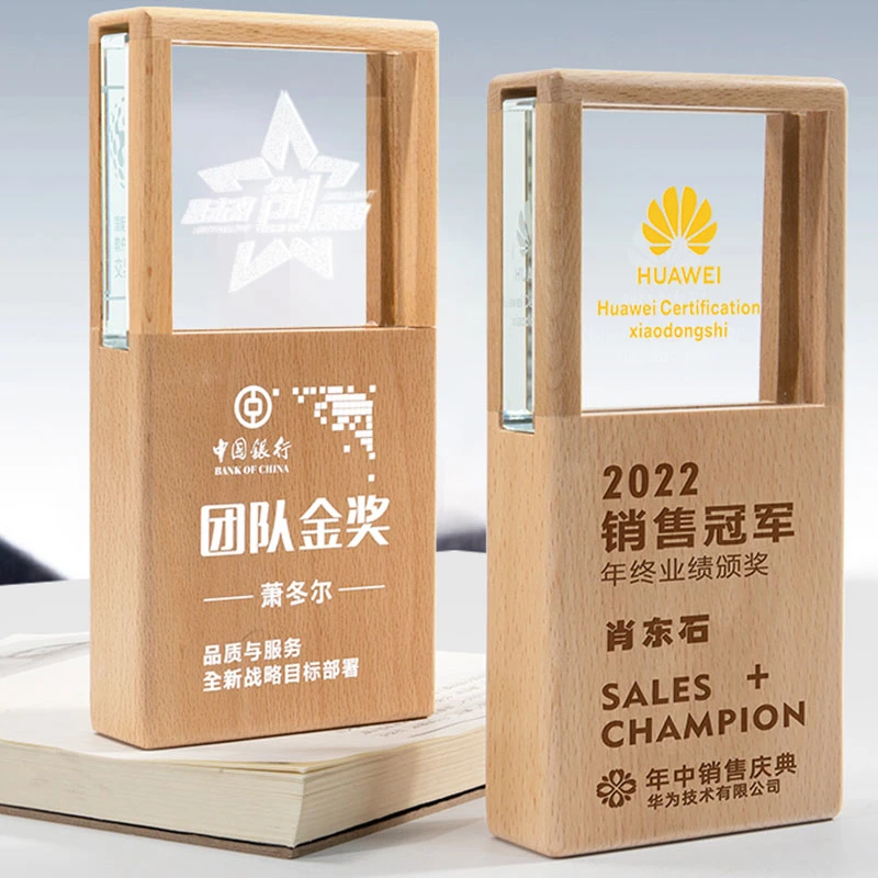 Factory Wholesale Custom Enterprise Employee Service Recognition Awardsk9 Glass Crystal Memorial Award Trophy Cup