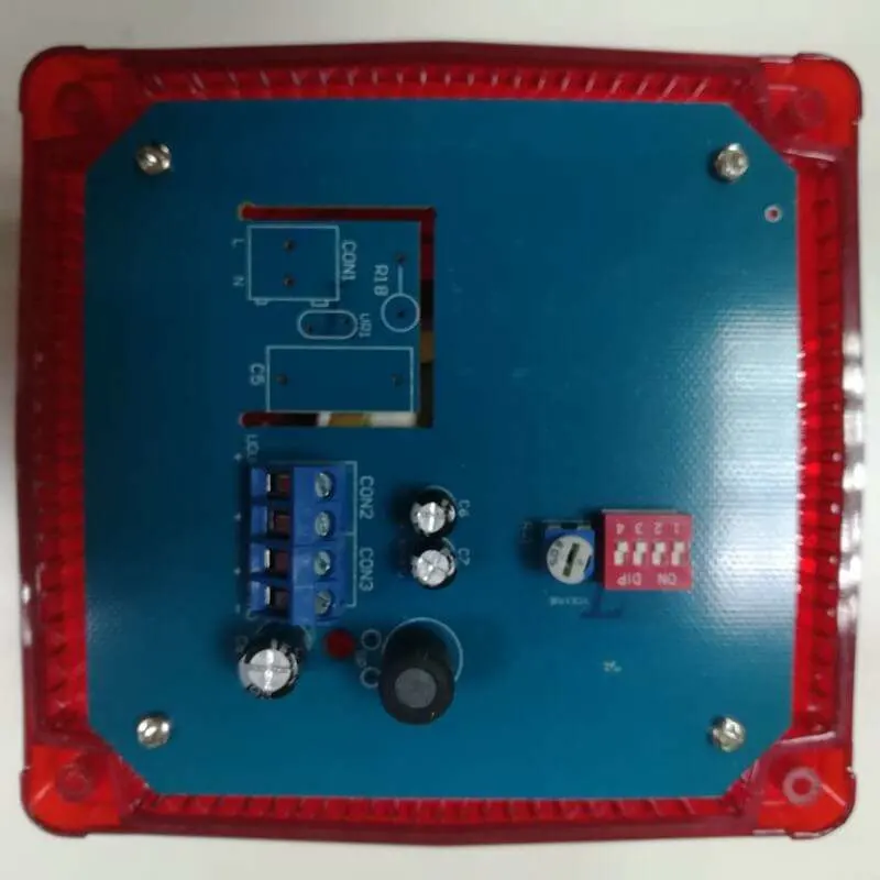 El sonido de sirena de alarma de incendio de la bocina de la luz estroboscópica de seguridad alarma impermeable al aire libre