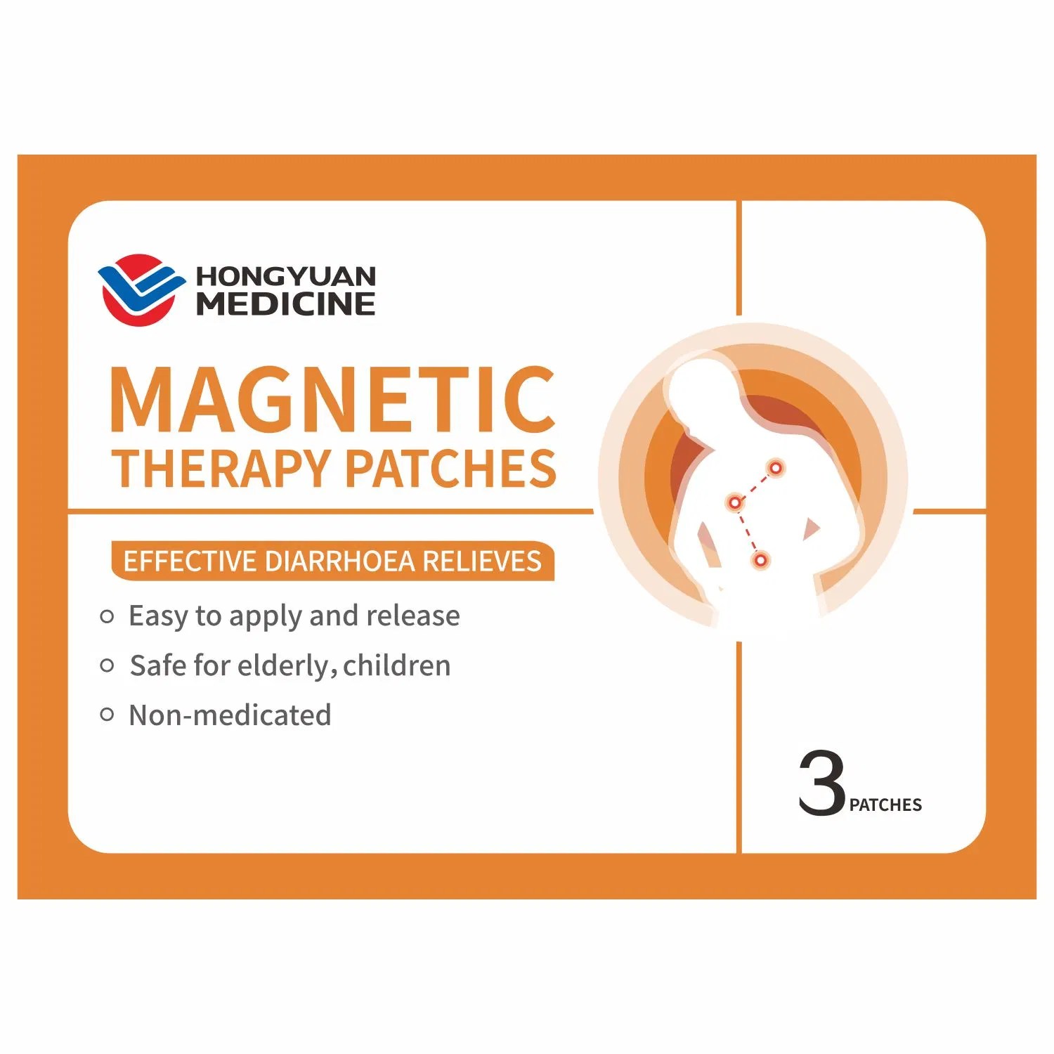 Non-Medicated Far Infrared Powder Magnetic Therapy Patch for Relief of Pain Cough Asthma Diarrhea Flu Dysmenorrhea Stomachache Dyspepsia Indigestion 15