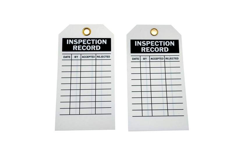 Polyester Inspection Record Tag Size 5 3/4 in *3 in Pk 10