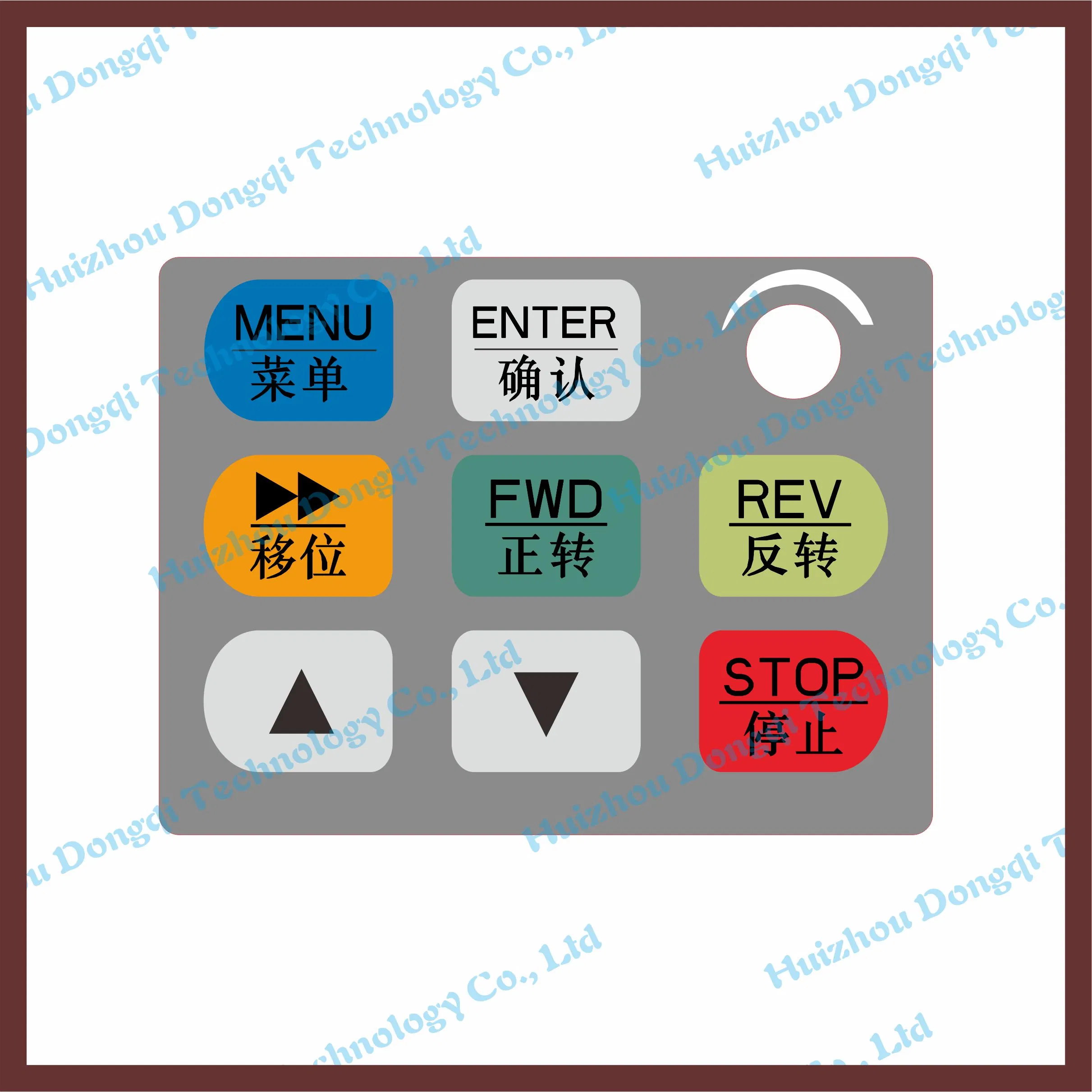 Pet Membrane Switch PVC panel Keypad with Adhesive Brain Electrode Slice