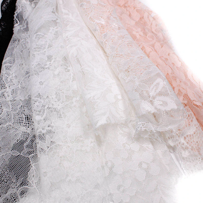 Hot Sale 15cm 20cm 24cm Width Colorful Stretch Elastic Lace Trim Fabric for Dress