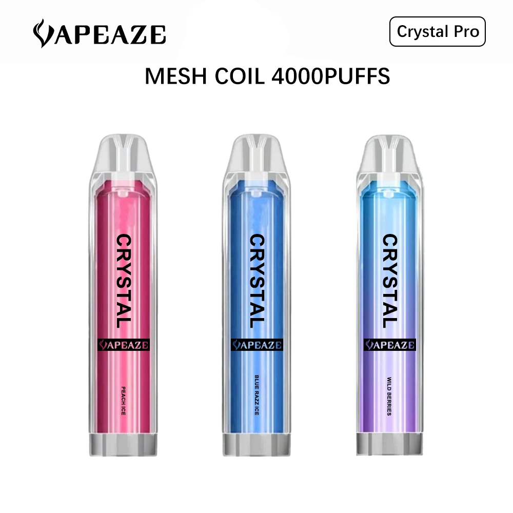 Vapeaze Crystal Legend Disposable Vapes Mesh Coil E Cigarette 4000 Puff Bar Hayati Crystal PRO Max Crystal Vape