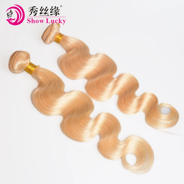 Natural Body Wave Blonde Color 613# Hair Extension Virgin Cambodian Human Hair Products