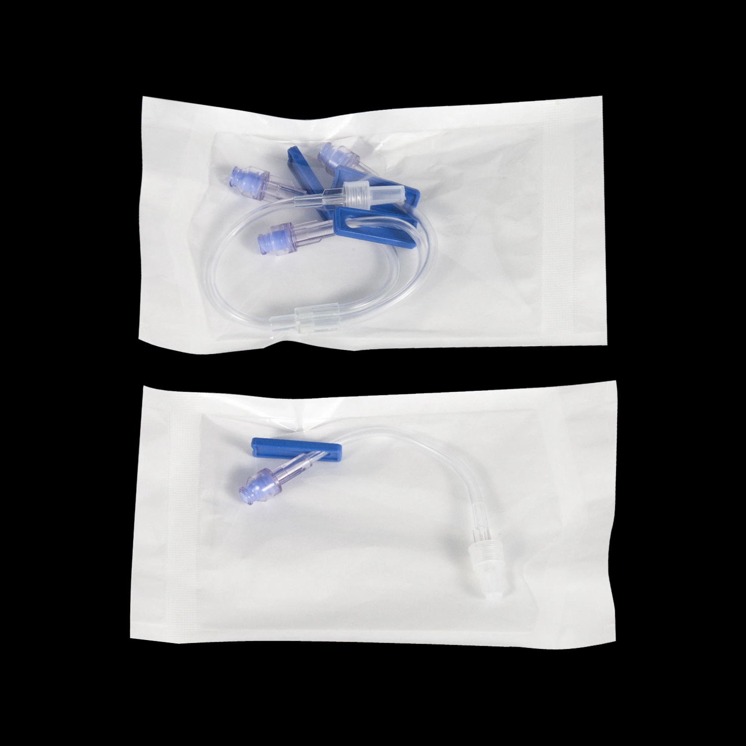 Disposable 1-Way Needle Free Extension Tube with Side Clamp