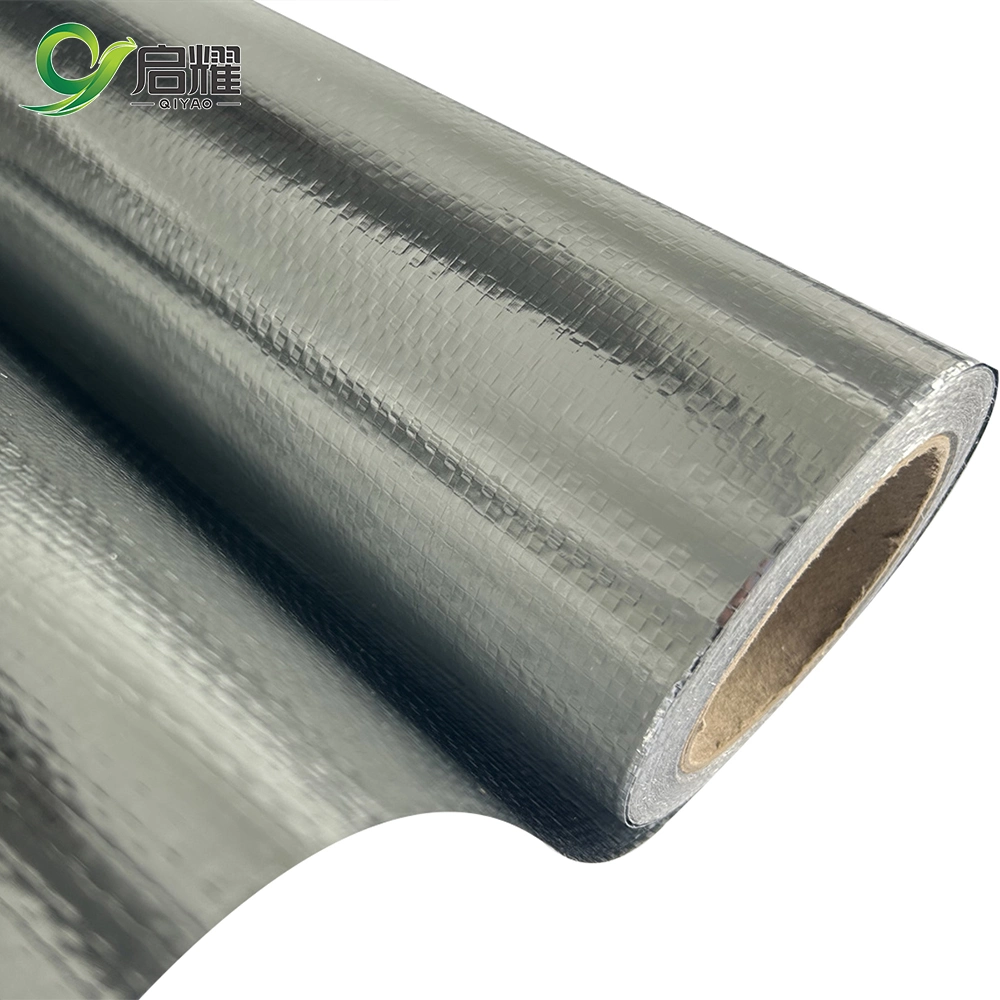 Aluminum Foil Backed Reinforced Woven PE Fabric Wall Wrap Radiant Barrier