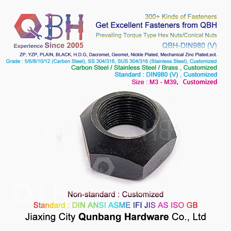 Qbh DIN980 (V) DIN980V DIN980 (V) DIN 980 V M6-M39 Prevailing Torque Type Wheel Hub Nut Auto Fasteners