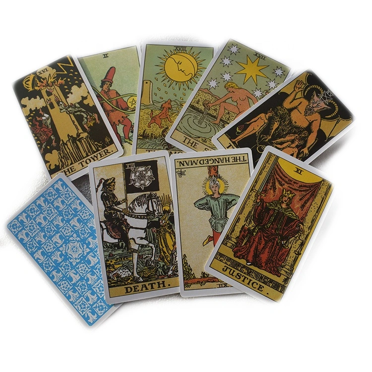 7pcS Tarot Deck Cards النسخة الإنجليزية في المستقبل يقول فورتشن ألعاب البطاقات