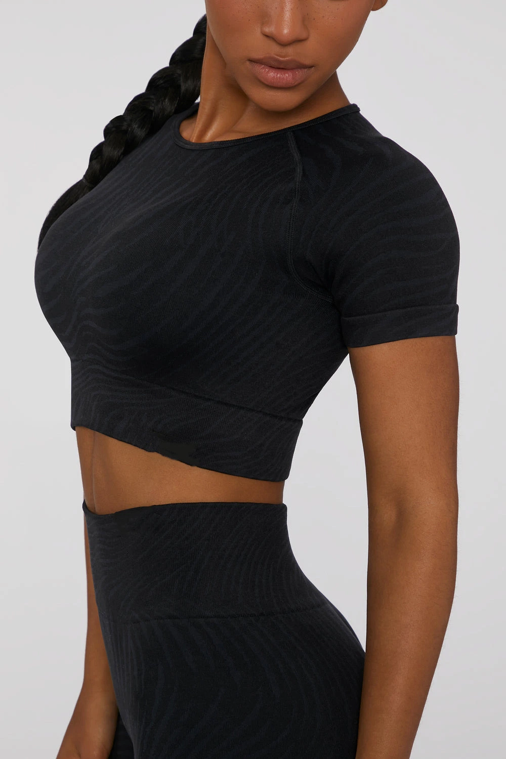 Wholesale/Supplier Sweat Suits Seamless Yoga Set Women Zebra 2PCS Crop Top Shirt Sport Workout High Waist Shorts Two Piece Suit Female Fitness Gym Sport Wear