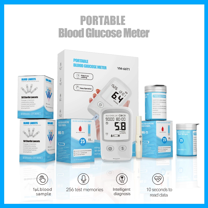 Hot Sale LCD Display Blood Glucose Meter Quickly Test Glucose Meter with Strip