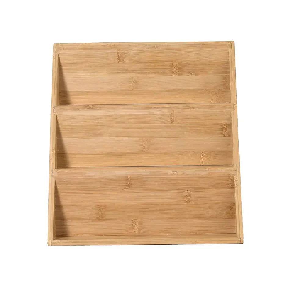 Prateleira de rack Spice de bambu - prateleira Pantry versátil de 3 Tier para Cozinha armazenamento