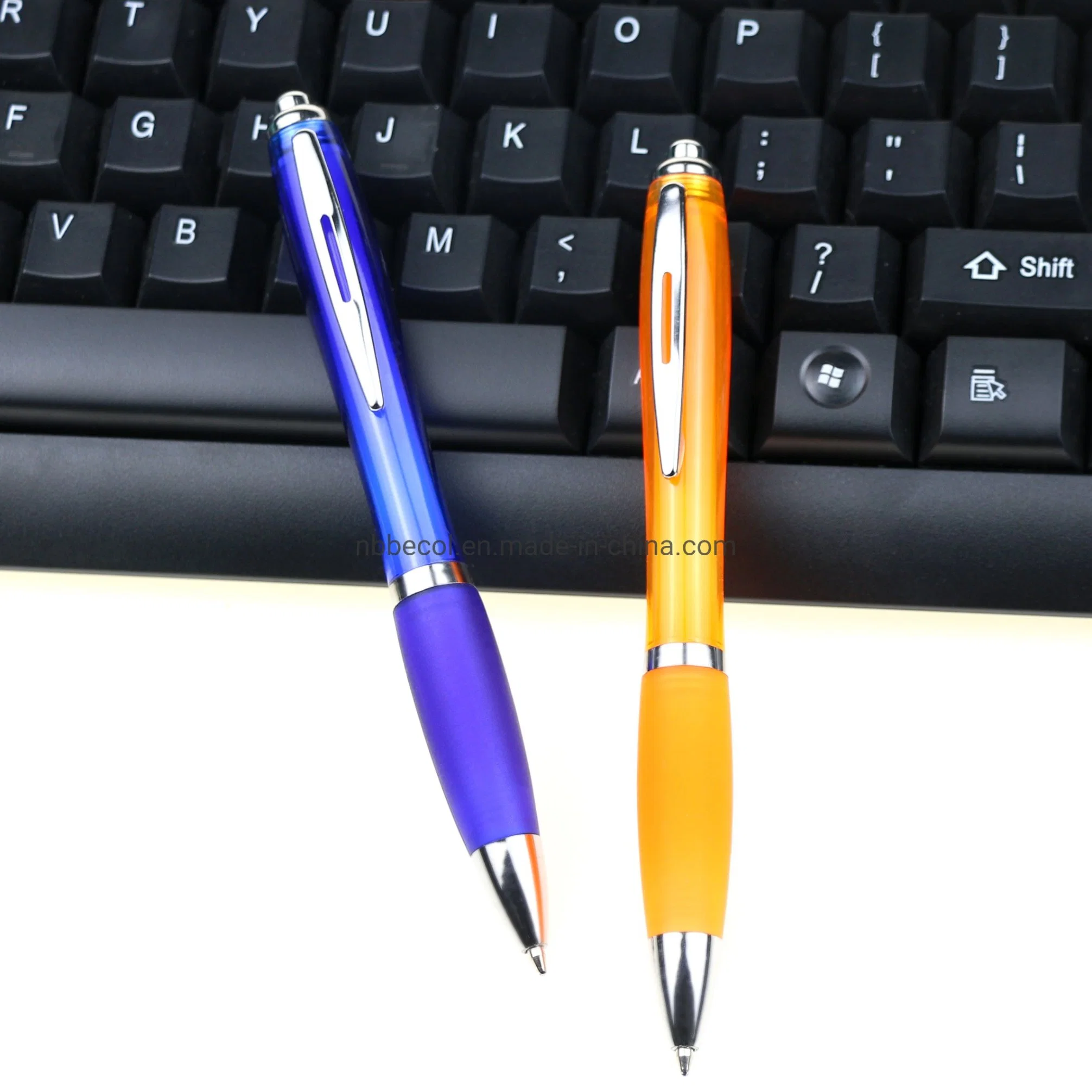 Подгонянная шариковая ручка шариковой ручки печати логотипа рекламная пластиковая