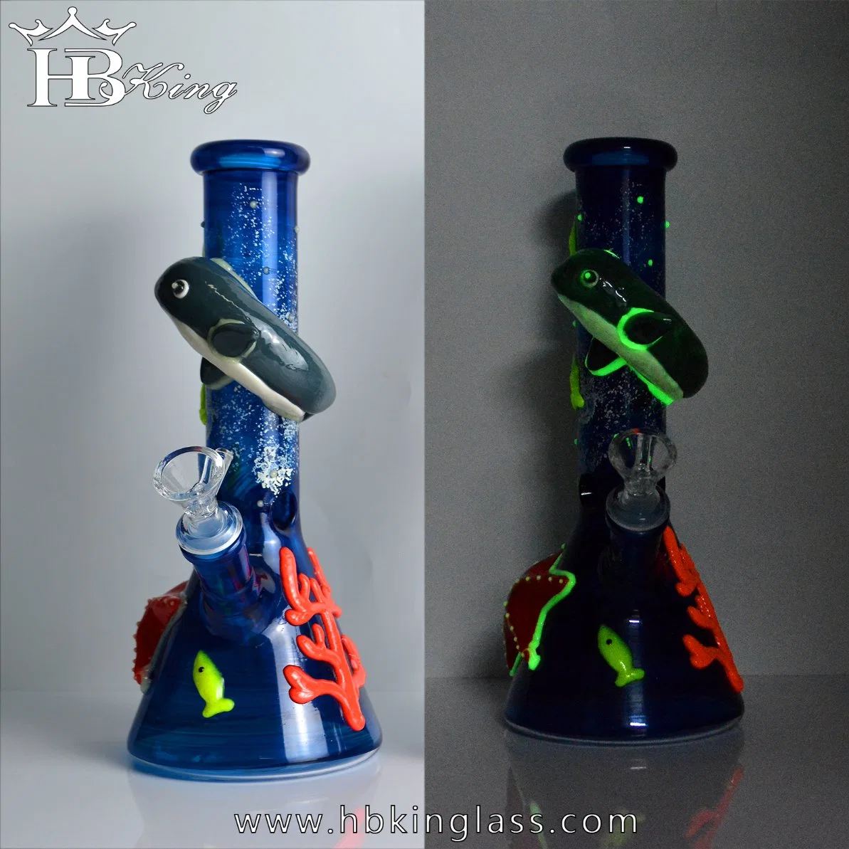 Hbking New Design Factory Luminous Glass Oil Burn Soft Acrylic Water Pipe Wholesale Retailer