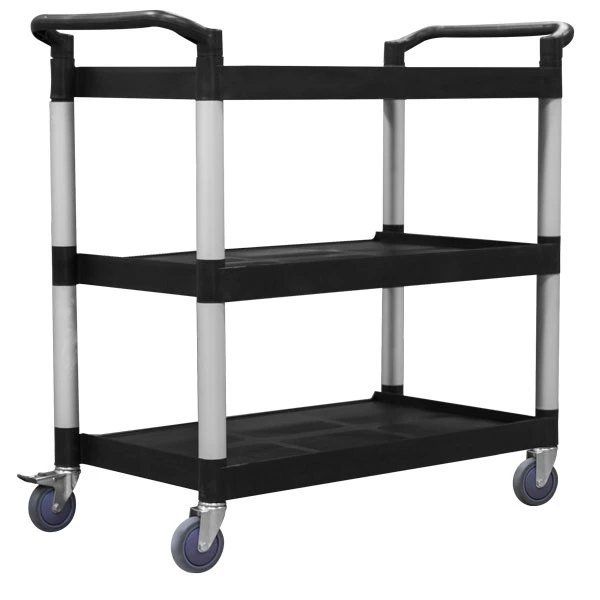 3 Shelf Kitchen Office Storage Plastic Utility Service Cart Trolley