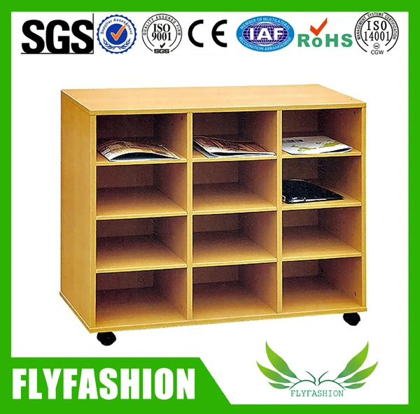 Wood Modern Children Bookshelf with Wheels (SF-114C)